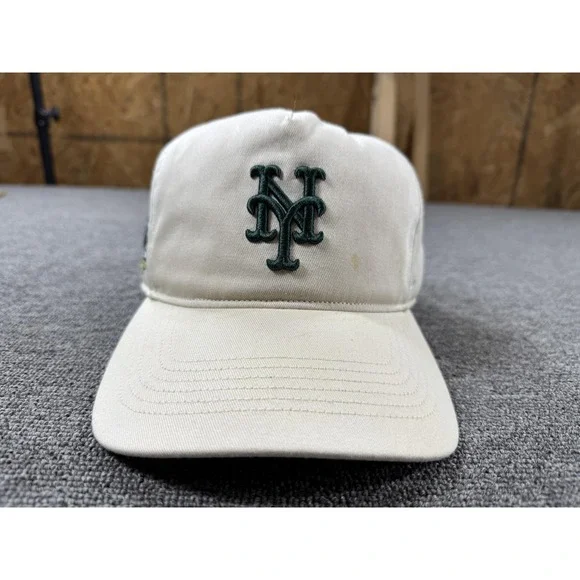 New York Mets Hat Cap‎ Snap Back Mens One Size Cream Kith 47 MLB Baseball Crest